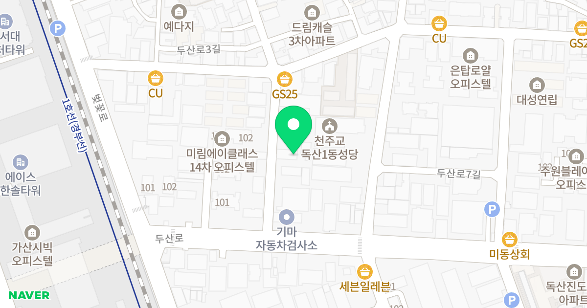 유원블리스독산 위치 지도 - 서울특별시 서울특별시 금천구 독산동 335-23
