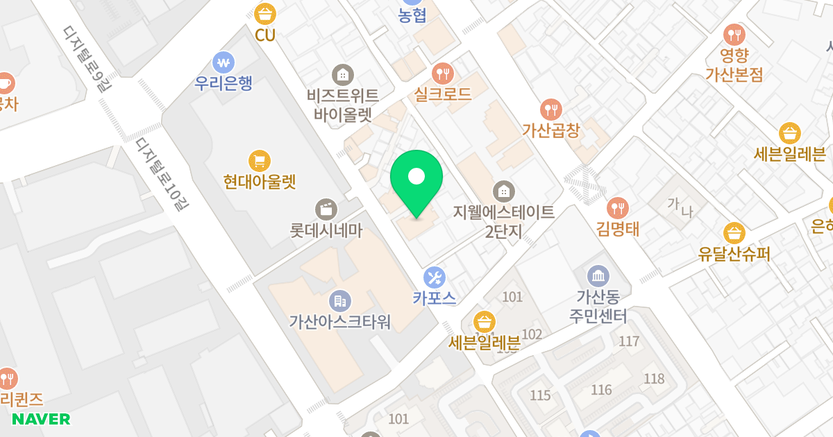 가산피어니빌 위치 지도 - 서울특별시 서울특별시 금천구 가산동 143-20