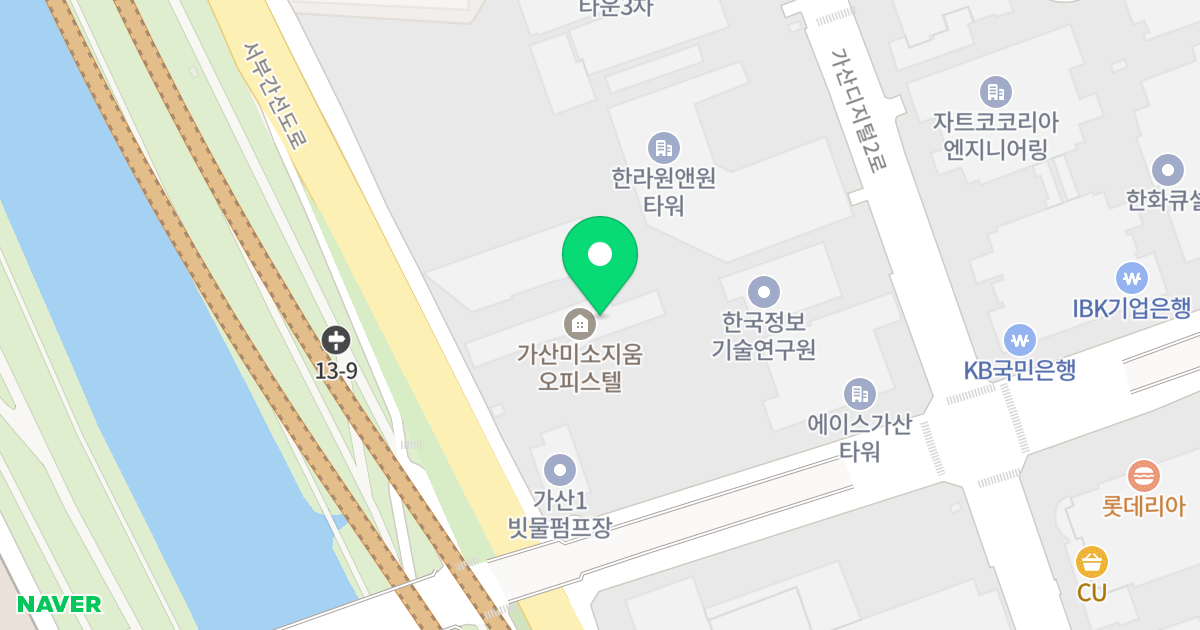 가산 미소지움 위치 지도 - 서울특별시 서울특별시 금천구 가산동 550-17