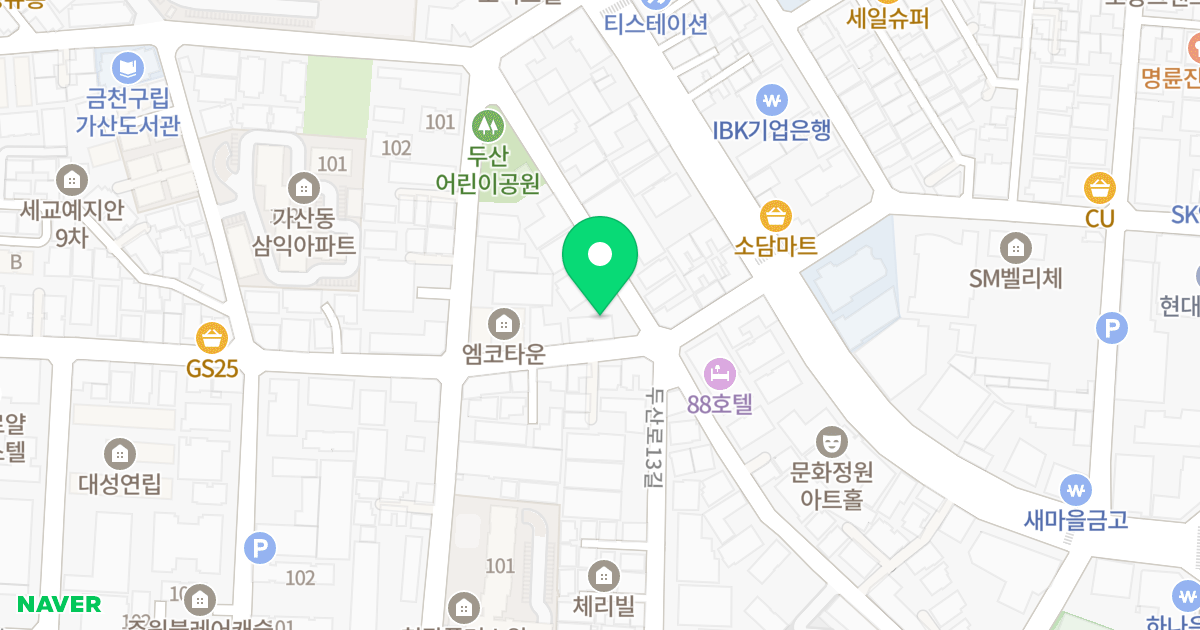 YP타운 위치 지도 - 서울특별시 서울특별시 금천구 독산동 298-9