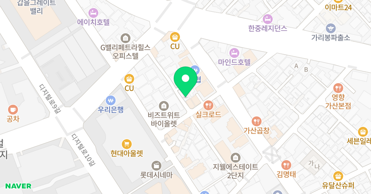 세림프라미스 위치 지도 - 서울특별시 서울특별시 금천구 가산동 140-15