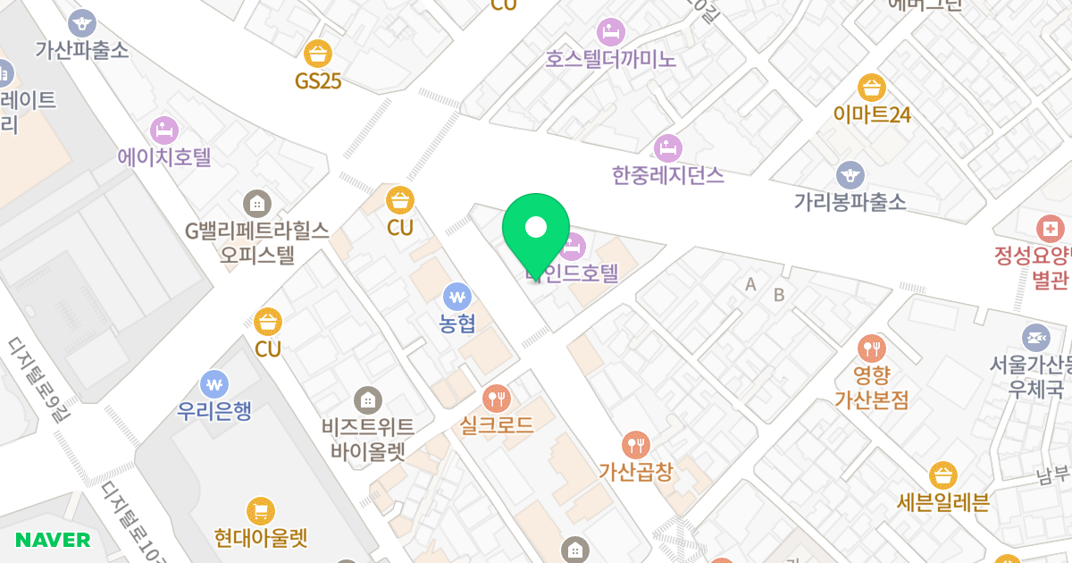 더아임 위치 지도 - 서울특별시 서울특별시 금천구 가산동 141-9
