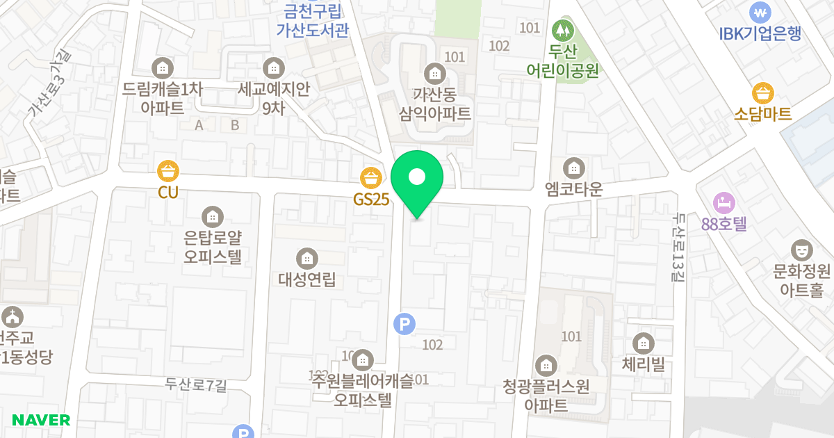세교예지안8차 위치 지도 - 서울특별시 서울특별시 금천구 독산동 301-16