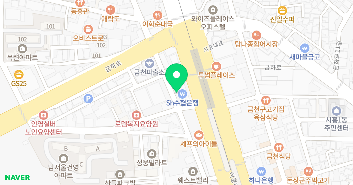 제이타워 위치 지도 - 서울특별시 서울특별시 금천구 시흥동 994-9
