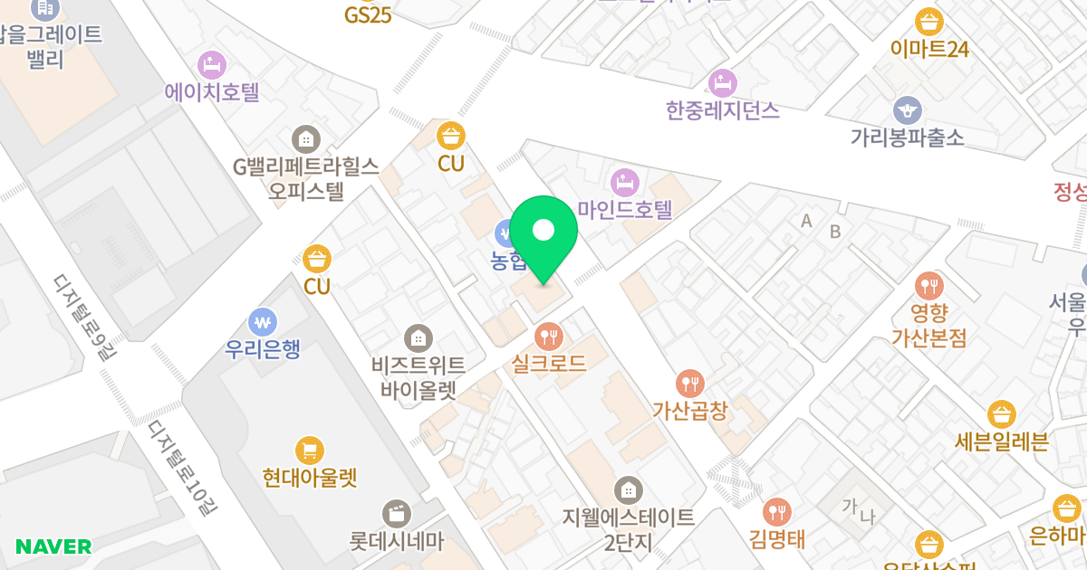 가산지웰에스테이트 위치 지도 - 서울특별시 서울특별시 금천구 가산동 140-9