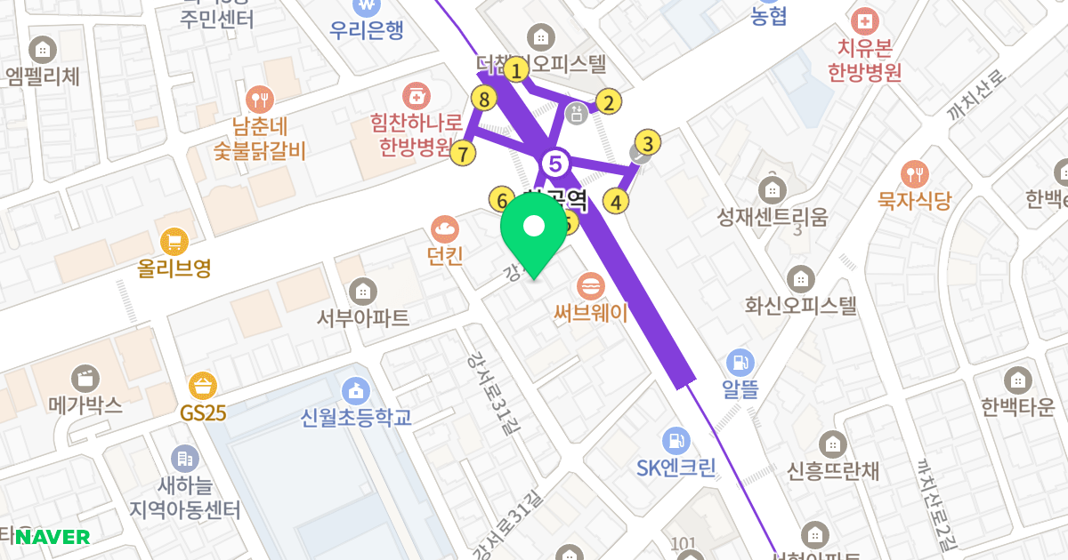 경림오피스텔 위치 지도 - 서울특별시 강서구 강서로 161-5