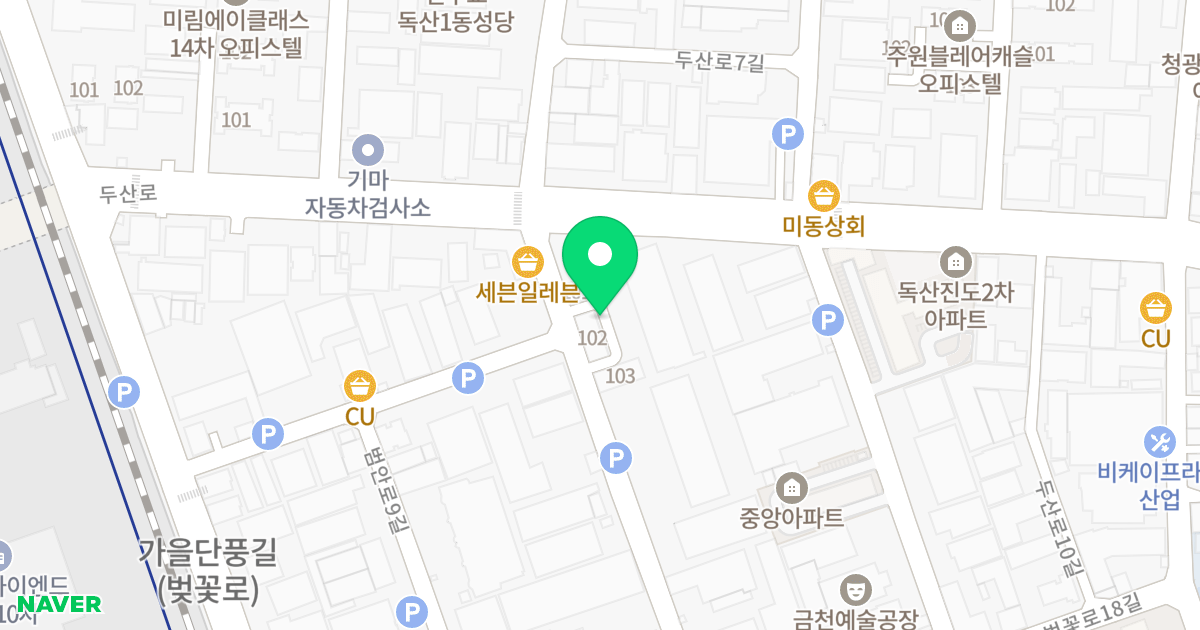 에비앙씨티 위치 지도 - 서울특별시 서울특별시 금천구 독산동 333-1