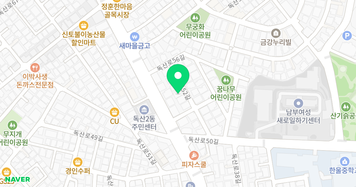 한백아트 위치 지도 - 서울특별시 서울특별시 금천구 독산동 378-448