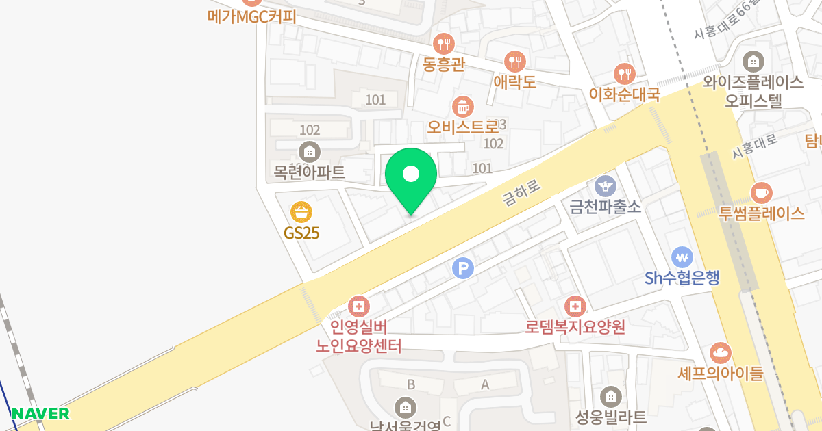HEY NEST 위치 지도 - 서울특별시 서울특별시 금천구 시흥동 998-10
