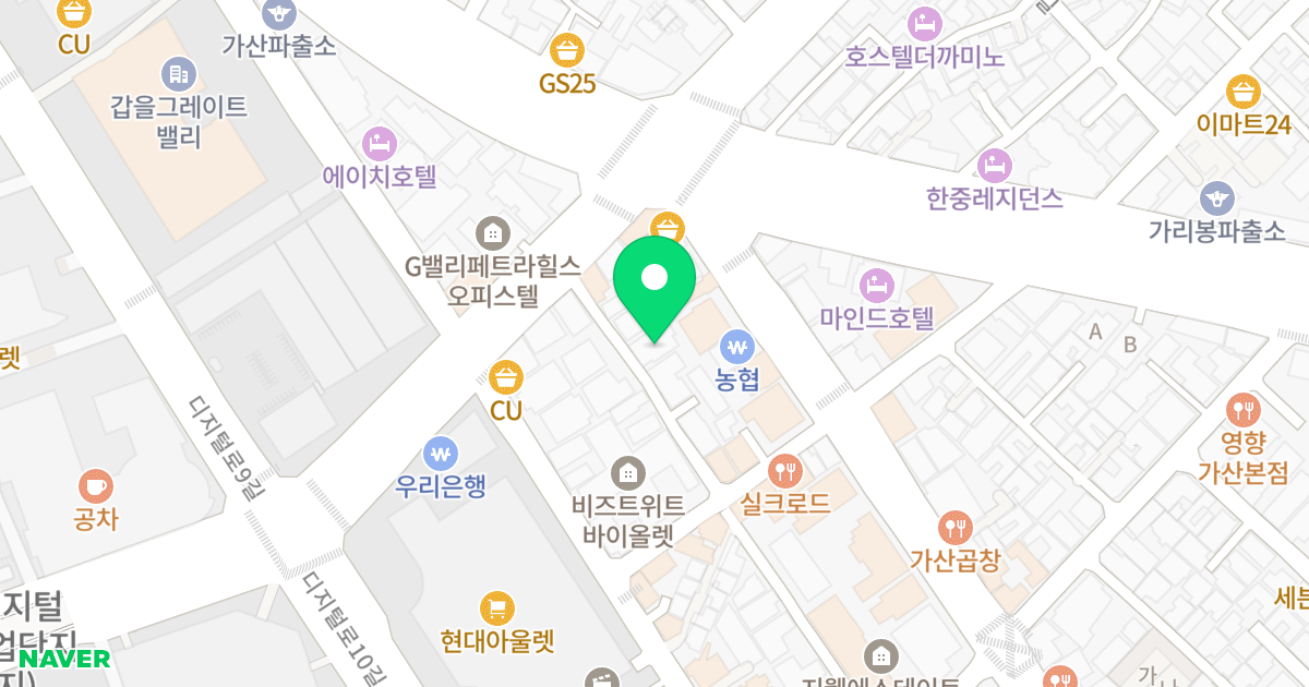 몽삐에뜨6차 위치 지도 - 서울특별시 서울특별시 금천구 가산동 140-23