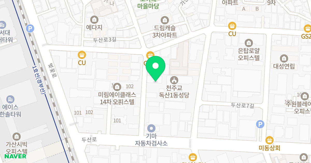 블레어 가든 위치 지도 - 서울특별시 서울특별시 금천구 독산동 335-24