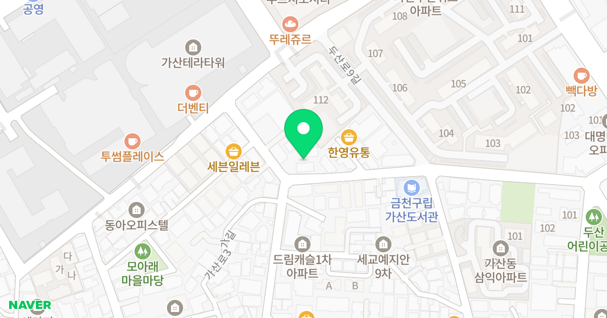 명남더블레스 위치 지도 - 서울특별시 서울특별시 금천구 가산동 236-10