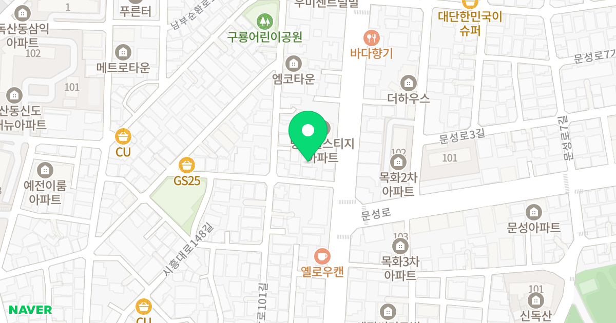 엘린하우스 위치 지도 - 서울특별시 서울특별시 금천구 독산동 962-26
