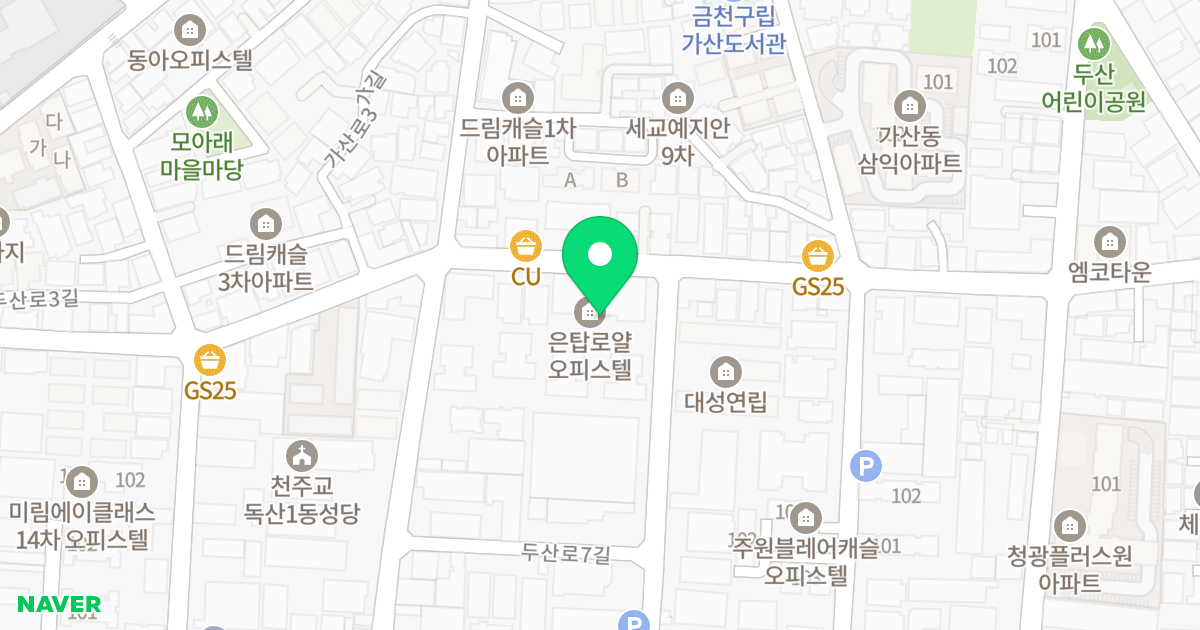 독산동주상복합 위치 지도 - 서울특별시 서울특별시 금천구 독산동 303-1
