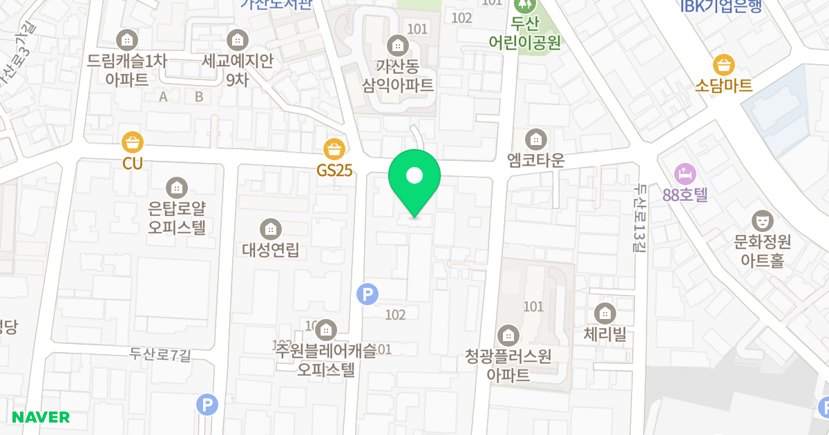 미림A클래스13차 위치 지도 - 서울특별시 서울특별시 금천구 독산동 301-23