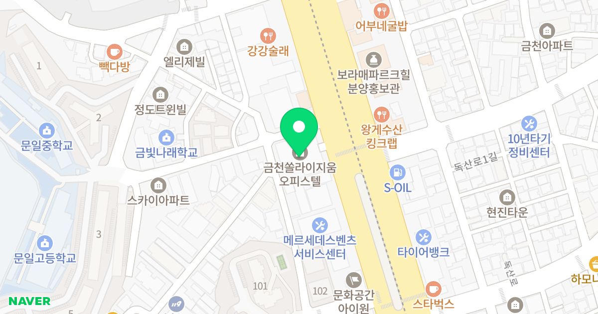 금천 쏠라 이지움 위치 지도 - 서울특별시 서울특별시 금천구 시흥동 987