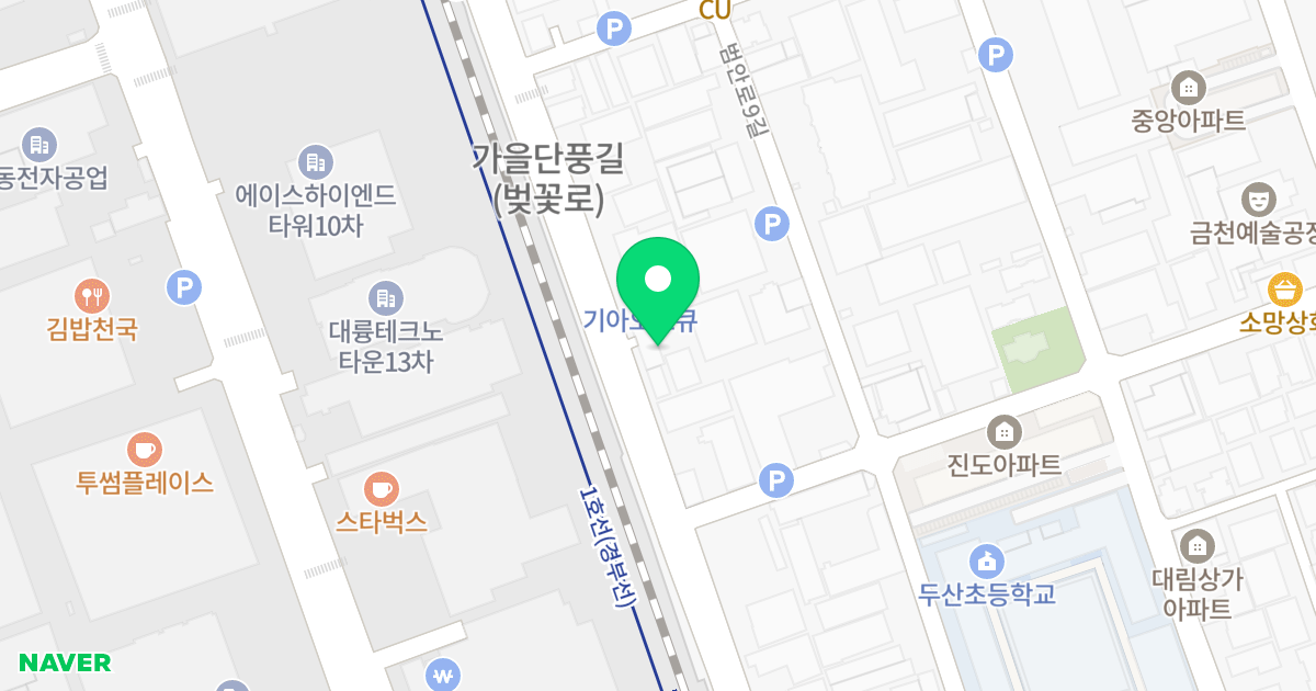 아코모가산바이홈즈 위치 지도 - 서울특별시 서울특별시 금천구 독산동 1000-12