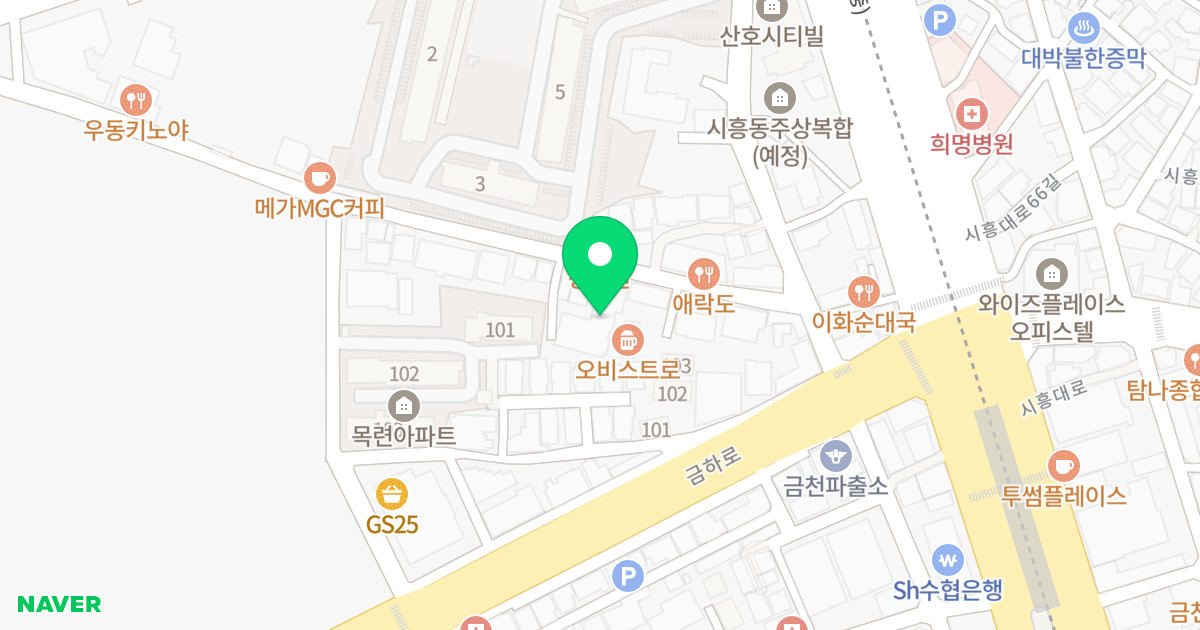 우림메르디앙 위치 지도 - 서울특별시 서울특별시 금천구 시흥동 121-7