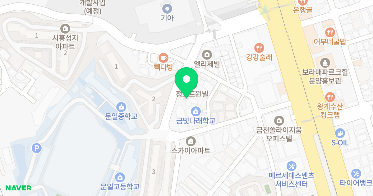 조호럭스빌 위치 지도 - 서울특별시 서울특별시 금천구 시흥동 990-24