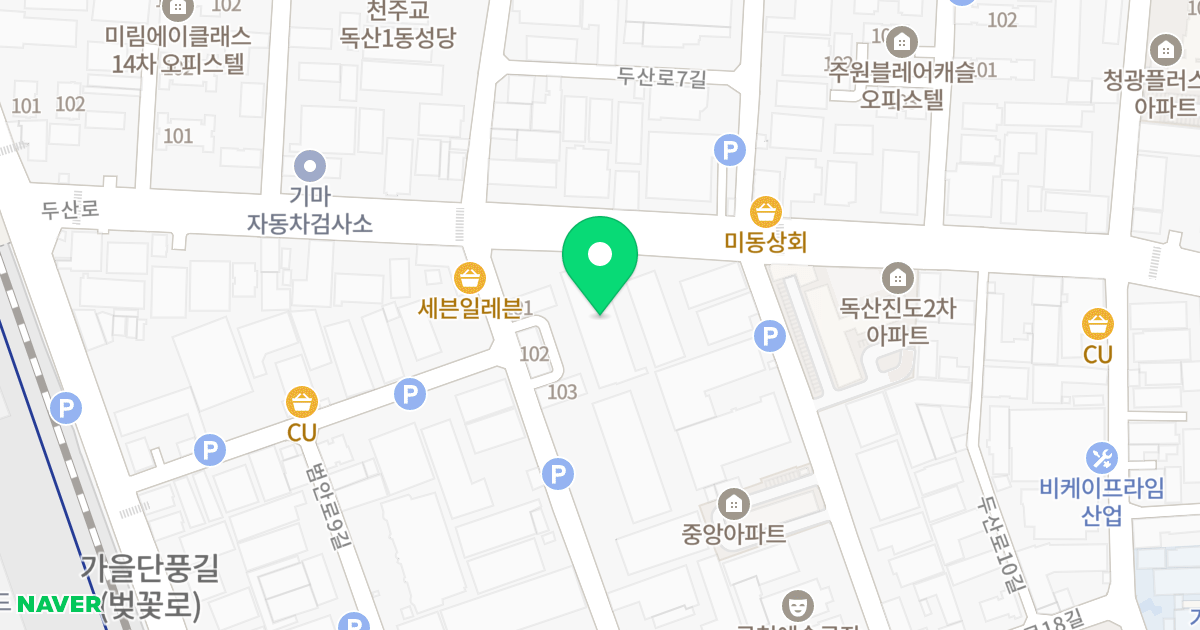 솔리브오피스텔 위치 지도 - 서울특별시 서울특별시 금천구 독산동 333-2