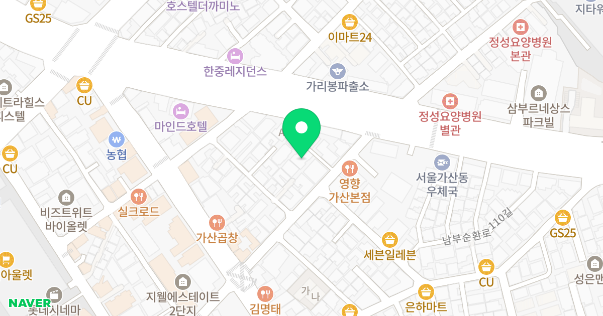 미라벨 위치 지도 - 서울특별시 서울특별시 금천구 가산동 142-6