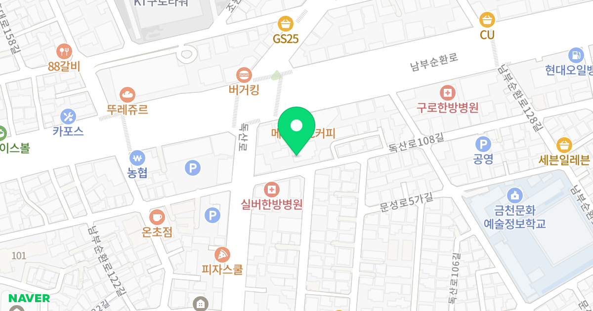 GREEN HILL 위치 지도 - 서울특별시 서울특별시 금천구 독산동 950-5