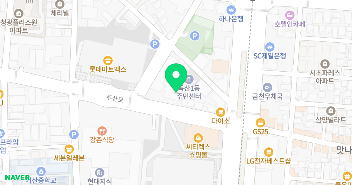 메이씨티 오피스텔 위치 지도 - 서울특별시 서울특별시 금천구 독산동 289-12