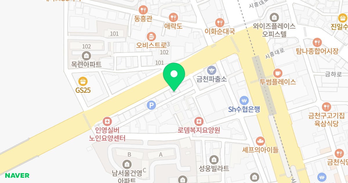 한나래17차 위치 지도 - 서울특별시 서울특별시 금천구 시흥동 995-54