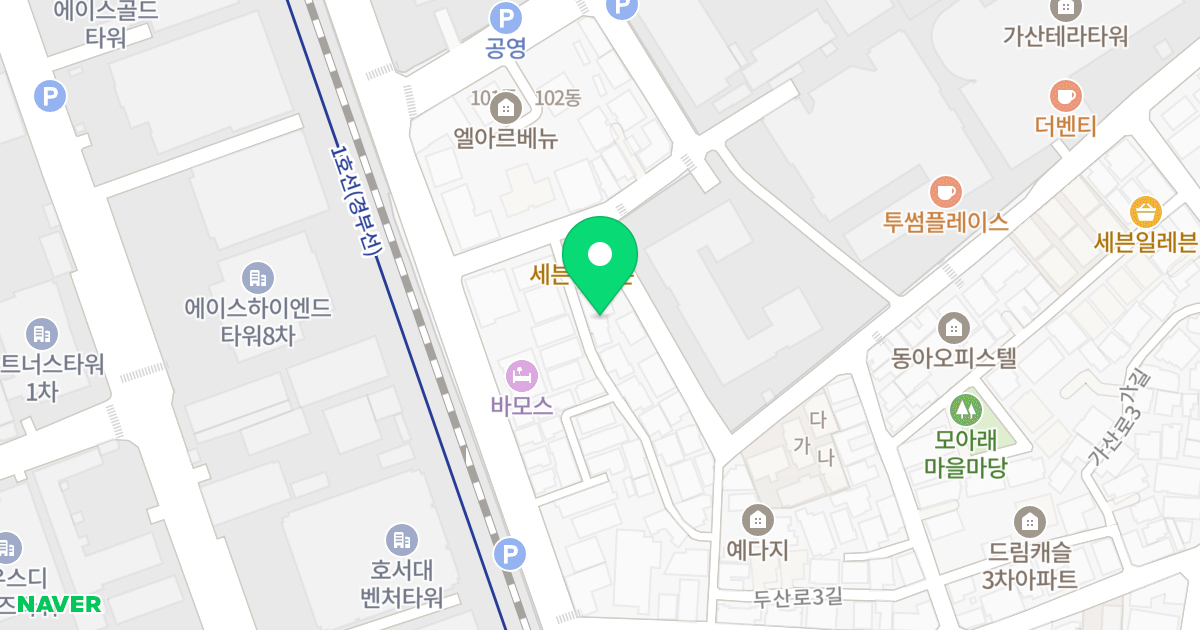 UCL 위치 지도 - 서울특별시 서울특별시 금천구 가산동 238-87