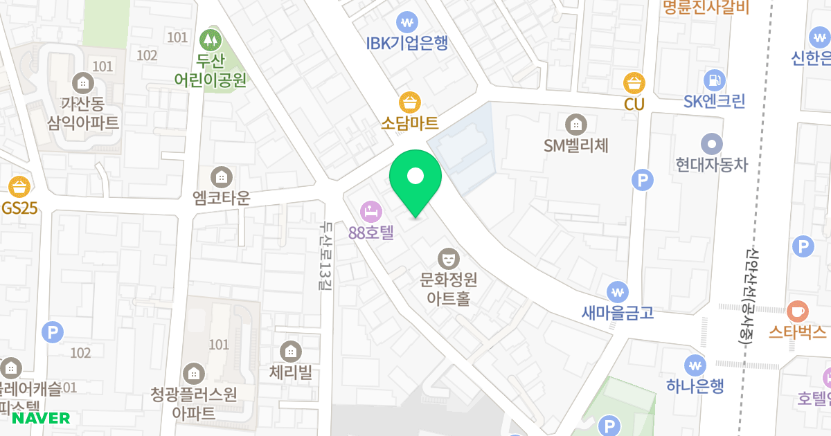 대동리버파크빌 위치 지도 - 서울특별시 서울특별시 금천구 독산동 296-60