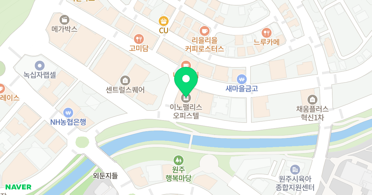 이노팰리스 위치 지도 - 강원특별자치도 원주시 미래로 39