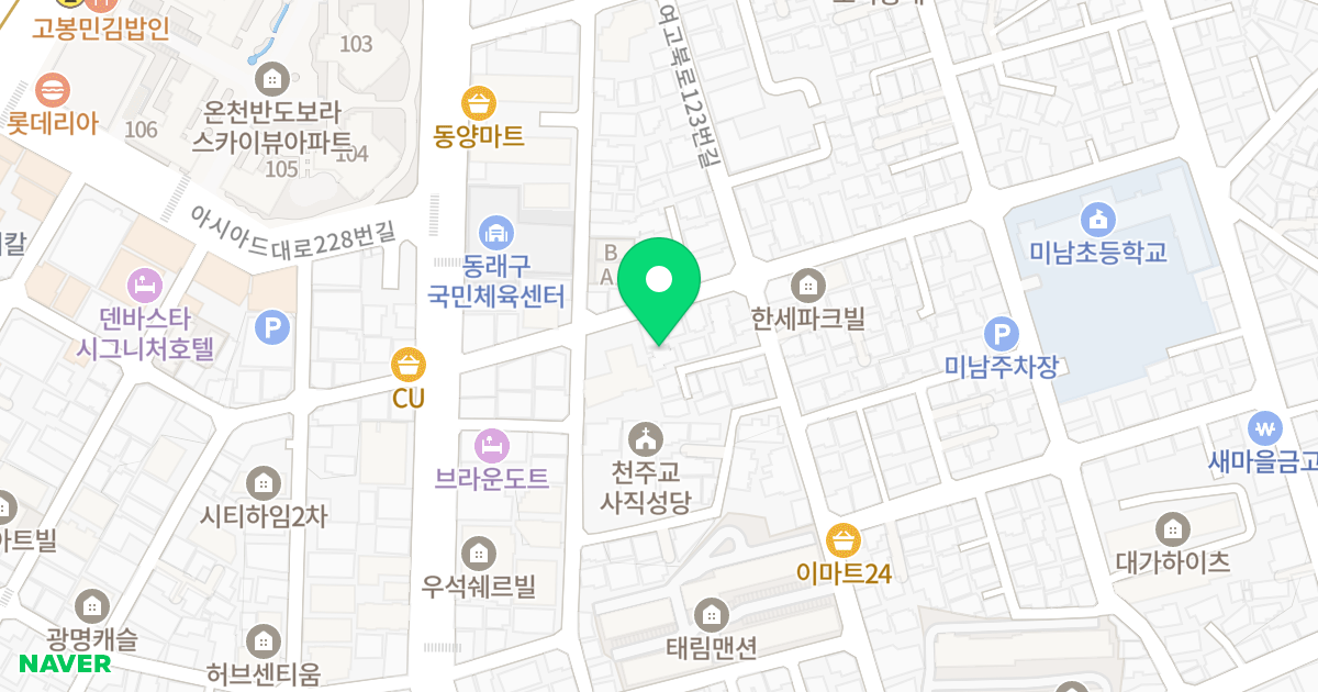 정문팰리스 위치 지도 - 부산광역시 동래구 미남로102번길 18