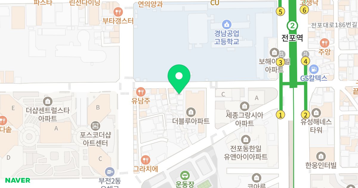 아이캐슬 위치 지도 - 부산광역시 부산진구 전포대로175번길 33