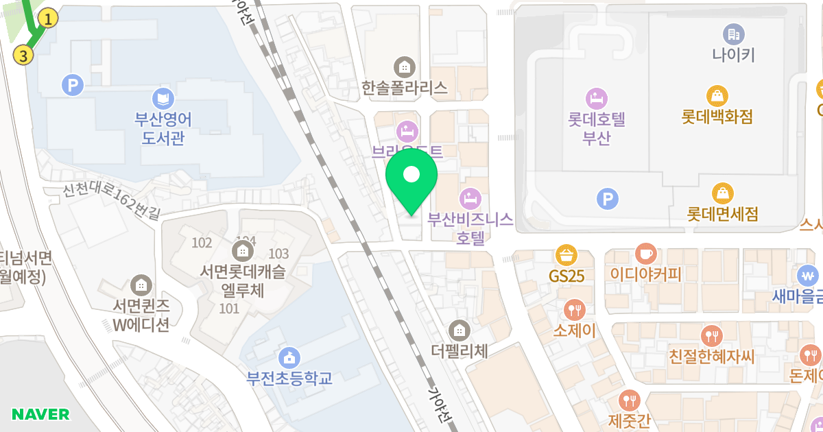 스카이타워 위치 지도 - 부산광역시 부산진구 가야대로756번길 32