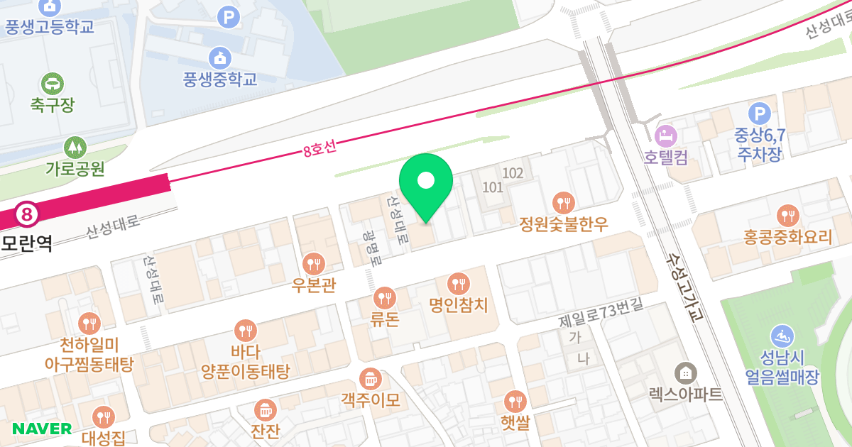 렉스타운 위치 지도 - 경기도 성남시 중원구 광명로 37
