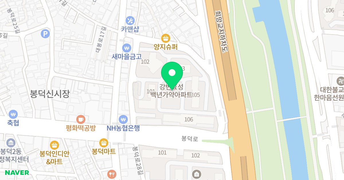 강변 효성 백년가약 위치 지도 - 대구광역시 남구 봉덕로 135