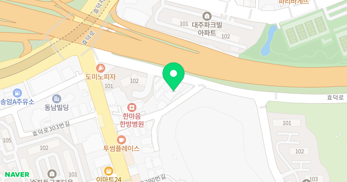 (563) 위치 지도 - 광주광역시 남구 효덕로 314-18