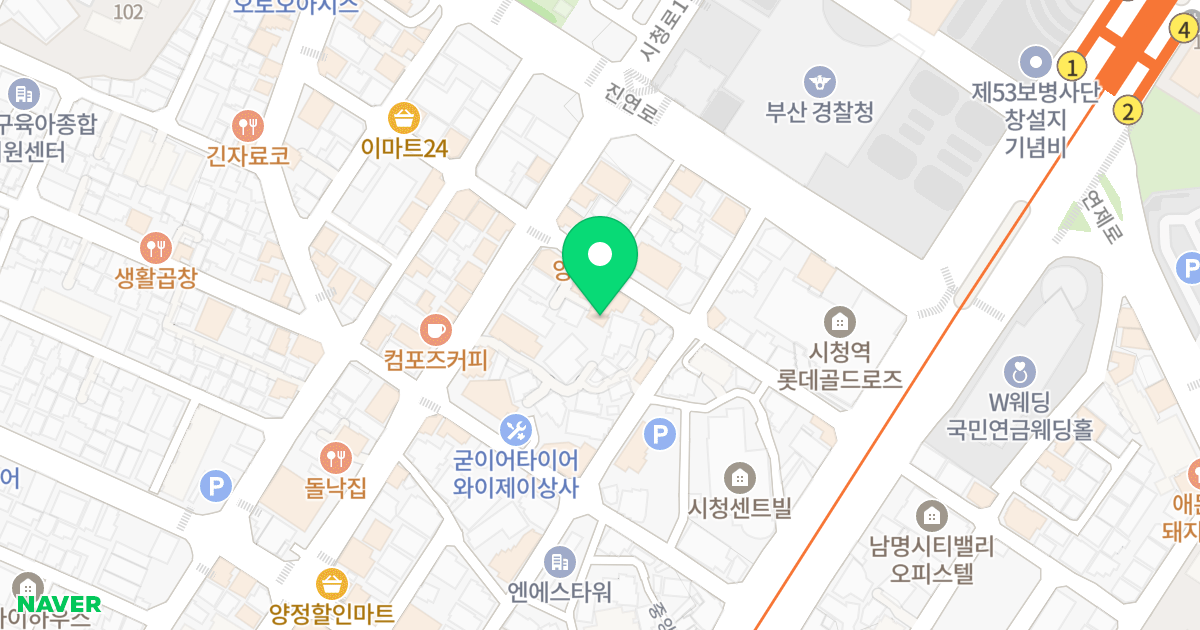 (166-6) 위치 지도 - 부산광역시 부산진구 중앙대로989번길 27