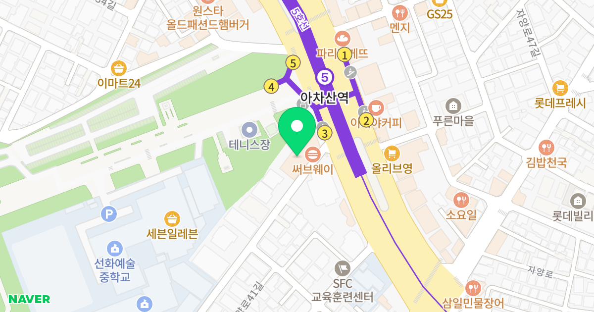 그랜드파크 오피스텔 위치 지도 - 서울특별시 광진구