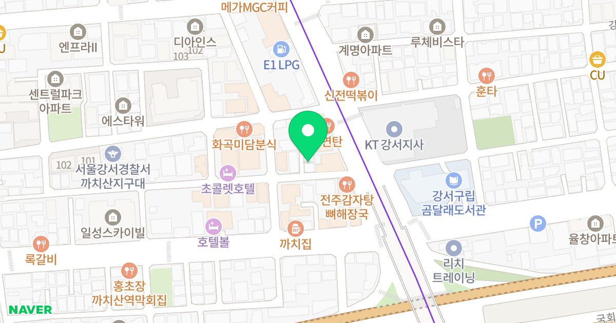 제이투리더스뷰 위치 지도 - 서울특별시 강서구 강서로5가길 8