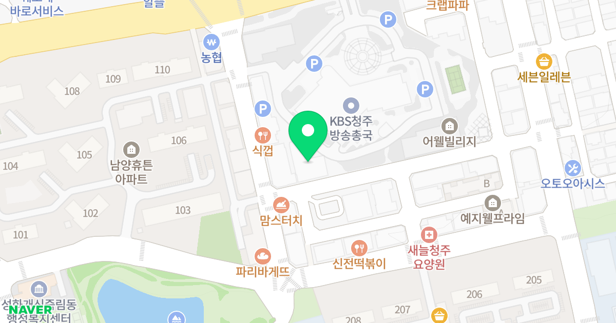 (452) 위치 지도 - 충청북도 청주시 서원구