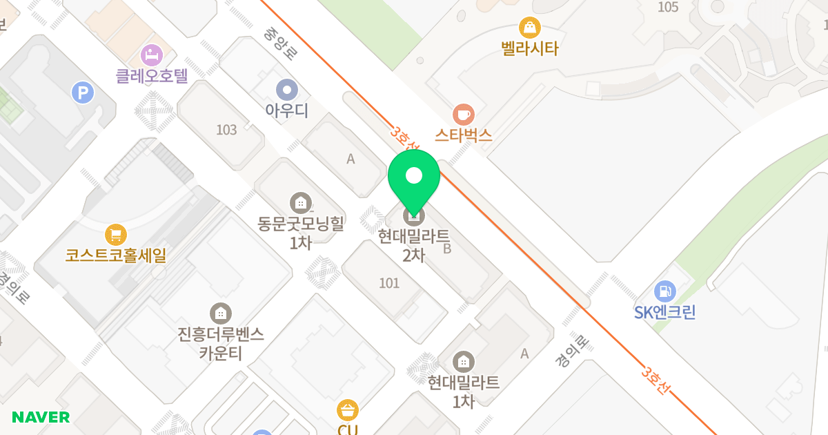 현대밀라트2차 위치 지도 - 경기도 고양시 일산동구 중앙로 1005