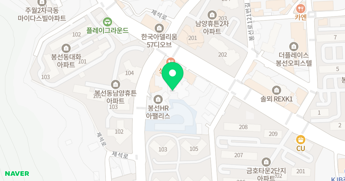 에이치알아팰리스 위치 지도 - 광주광역시 남구