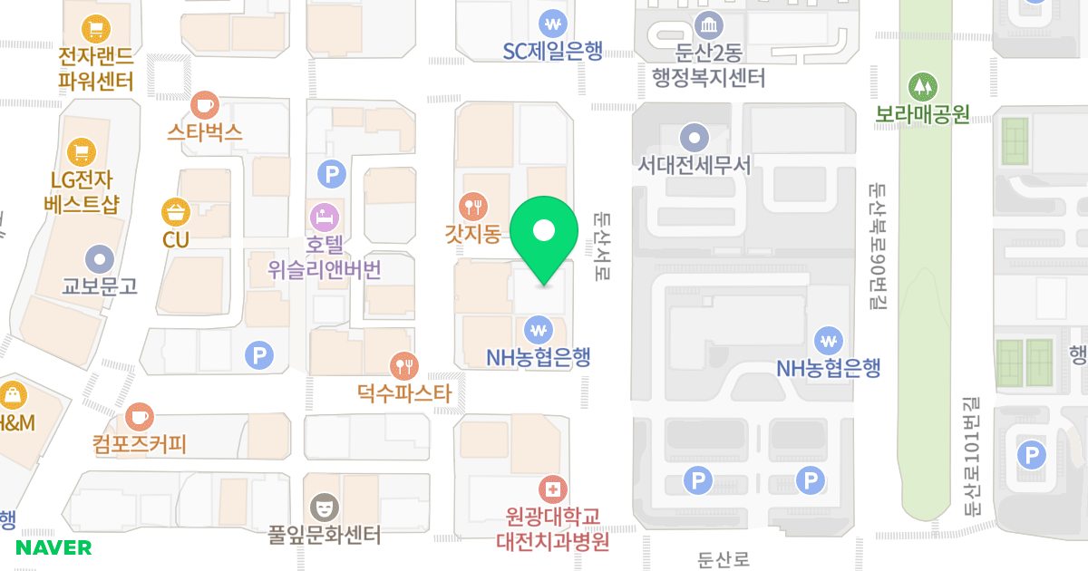 케이티 그랜드 뷰 위치 지도 - 대전광역시 서구 둔산서로 65