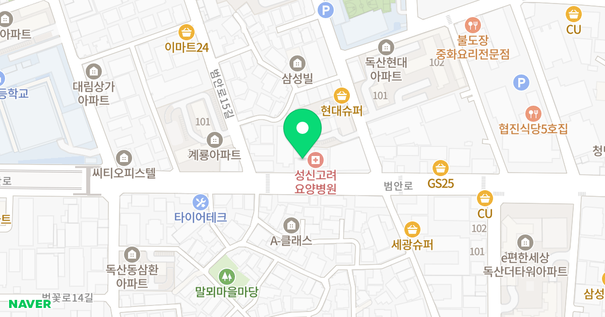 그랑드오피스텔 위치 지도 - 서울특별시 금천구 범안로 1189