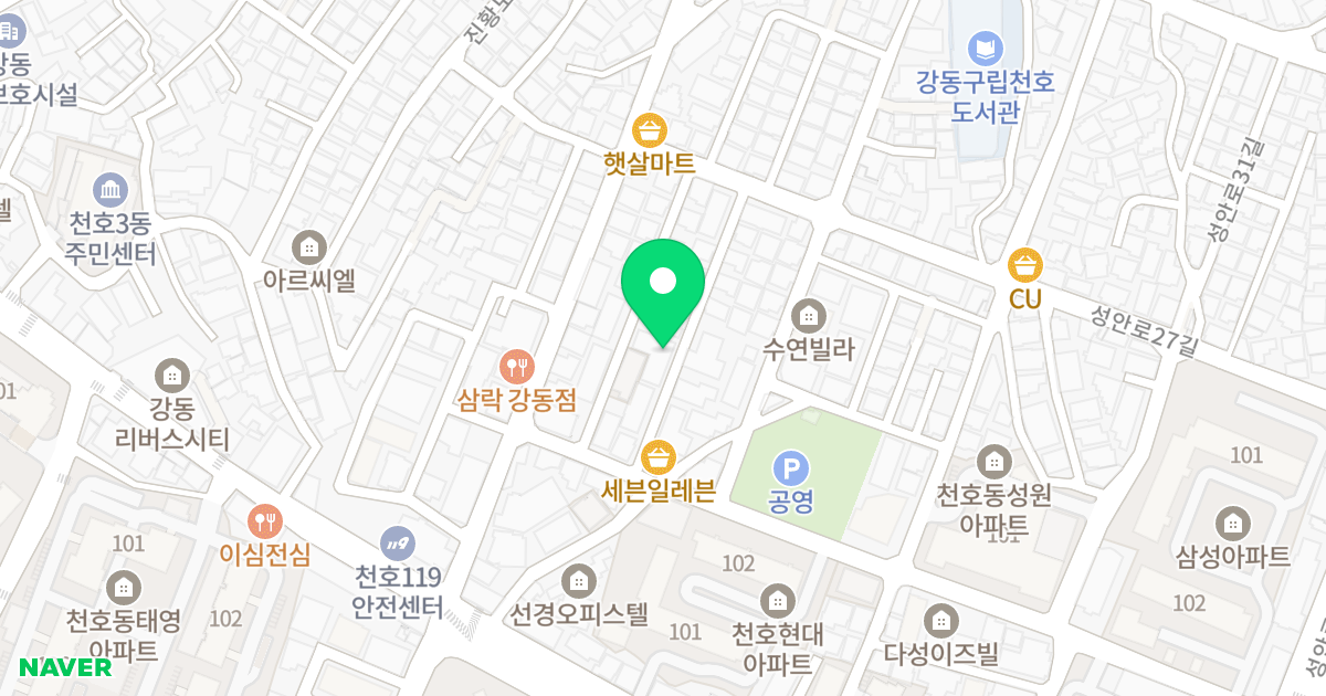다성 이즈빌 위치 지도 - 서울특별시 강동구 성안로27길 57-18