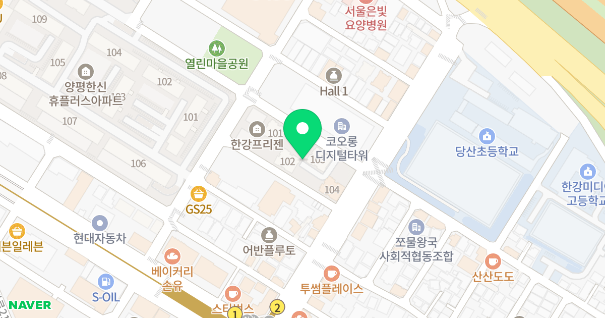 대우미래사랑2차 위치 지도 - 서울특별시 영등포구 양평로22라길 1