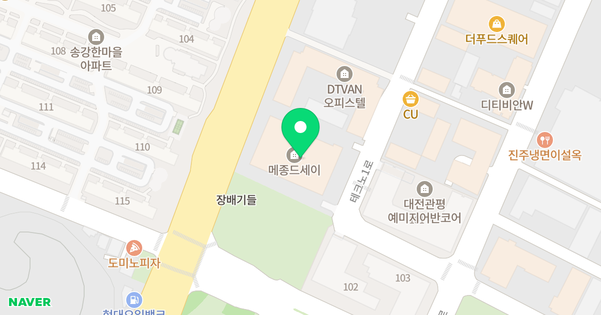 메종 드 세이 위치 지도 - 대전광역시 유성구 테크노1로 12-28