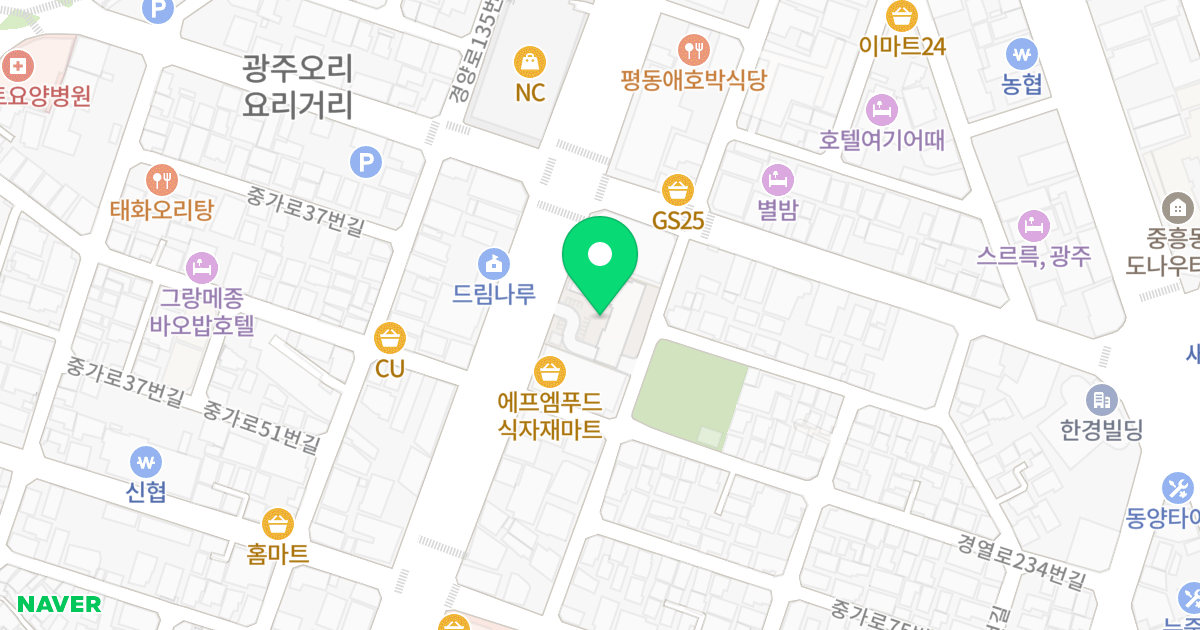 중흥프라임베르가 위치 지도 - 광주광역시 북구 경열로 240