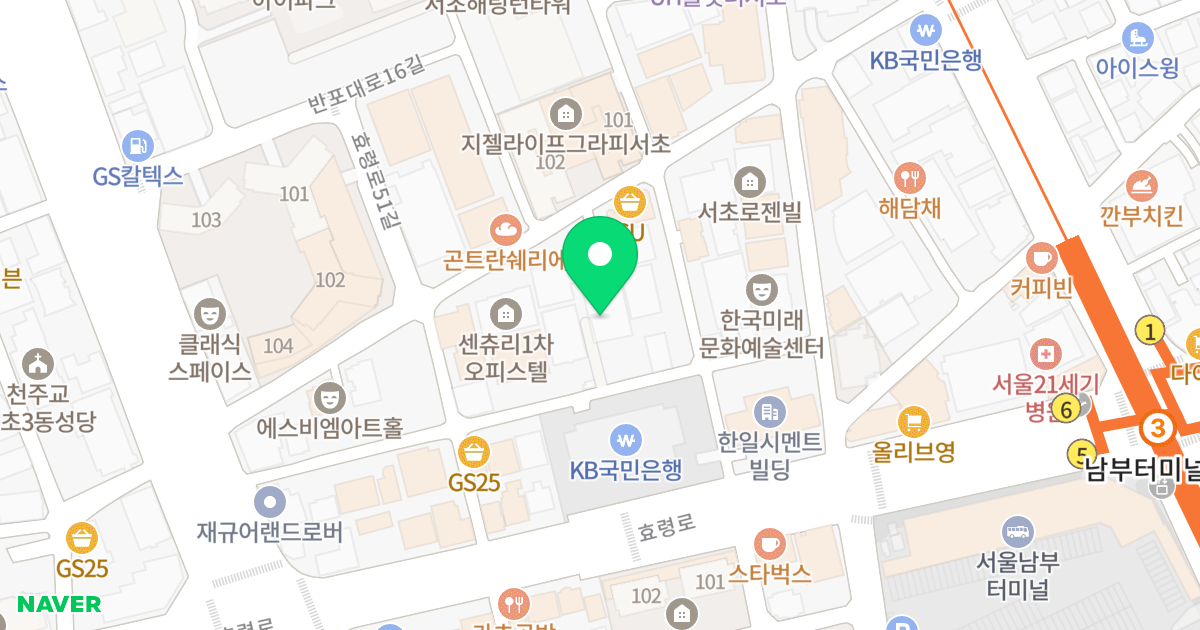 서초 리슈빌 위치 지도 - 서울특별시 서초구